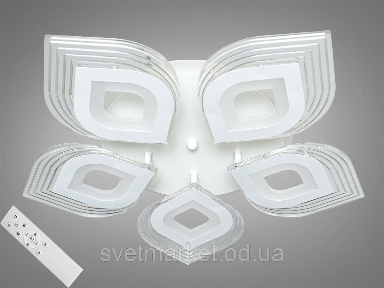 Стельова світлодіодна люстра з димером MX2728/5WH LED 3color dimmer