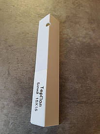 Білий декоративний куточок 15х15 ТерПол