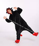 Пижама кигуруми дракон детский беззубик черный для девочек мальчиков девушек