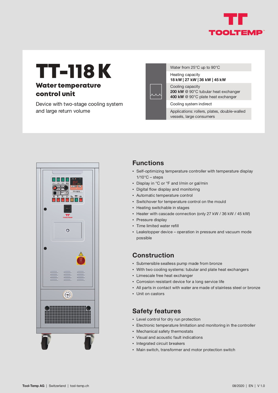 Купить Водный термостат TOOL-TEMP TT-118K (Аппарат с двухступенчатой ...