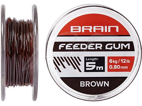 Фідергам Brain Feeder Gum 0.6mm 8lb/4kg (5m) к:коричневий
