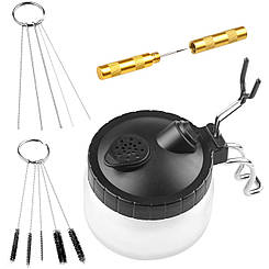 Набір для очищення аерографа (щітки + голка + місткість)