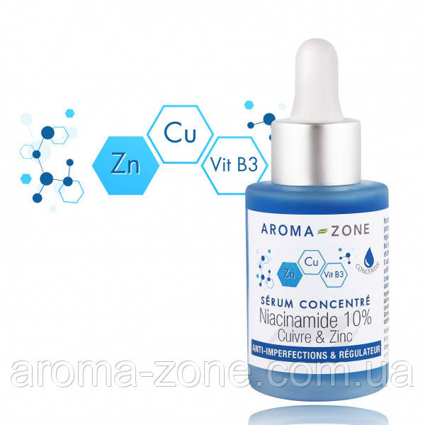 КОНЦЕНТРИРОВАНА СИРОТКА ДЛЯ ЛІЦА НІНАМІНАМІД 10%, МЕДЬ І ЦИНК 30 мл