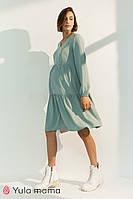 Свободное платье с длинным рукавом для беременных и кормящих мам Tiffany из тенселя, размер М