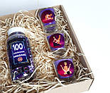 Набір "Твоя супер ніч": 6 романтичних свічок "Камасутра" з ароматом лаванди і баночка із завданнями, фото 10