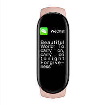 Фітнес-браслет-трекер Smart Band M6 Розумний спортивний смарт годинник для здоров'я з тонометром крокоміром, Рожевий, фото 6