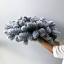 Вінок новорічний різдвяний Premium з литої хвої d-55 см засніжений, фото 2