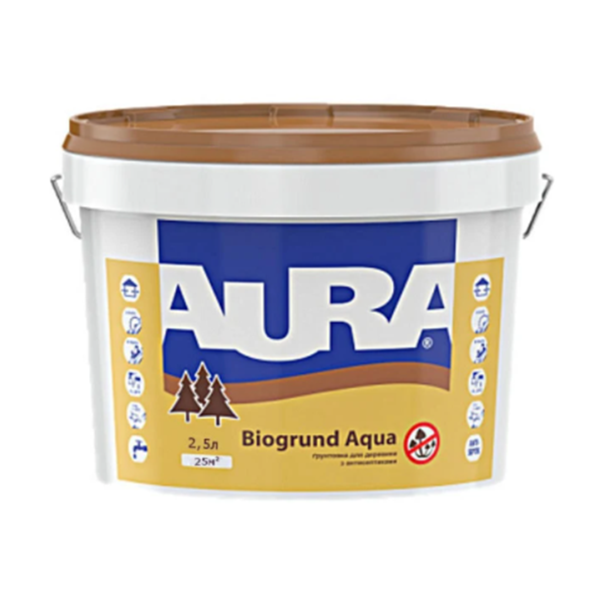 Грунтовка для деревини Aura Biogrund Aqua 2,5 л