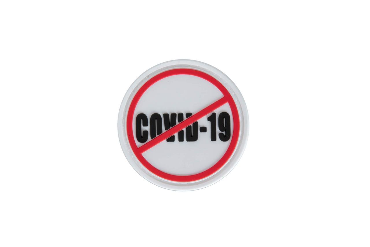 Naszywka 3D - Stop COVID-19 - biała [GFC Tactical] (для страйкболу)