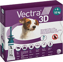 Vectra 3D (Вектра 3D) для собак вагою 4.1 - 10 кг (1 піпетка 1.6 мл), Ceva Франция