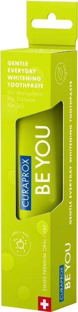 Відбілююча зубна паста Curaprox Be You Яблуко зі смаком яблука та алое з ментоловими кульками 60 мл