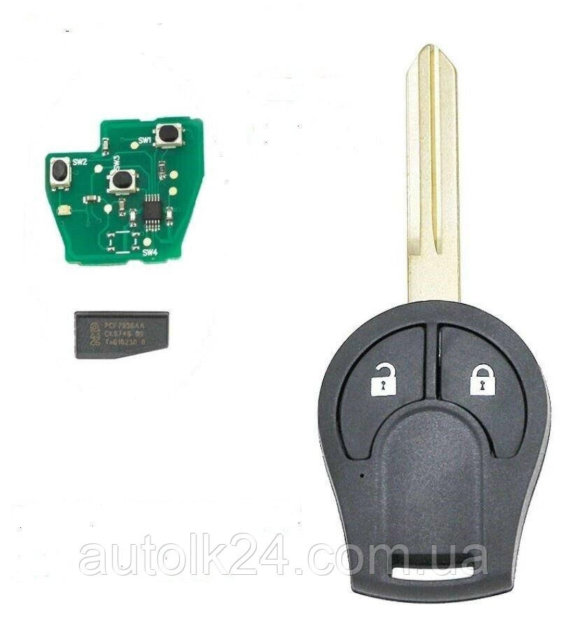 Ключ Nissan 2 кнопки 434MHz ID46