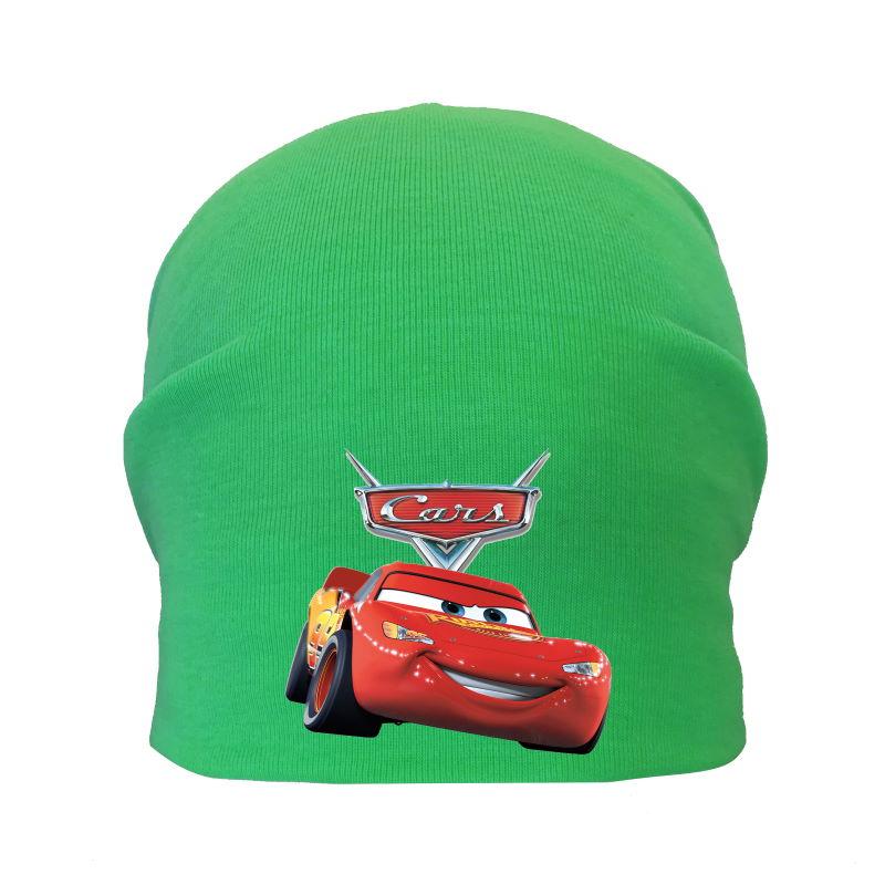 Шапка дитяча Тачки зелена (tachki - 007) 54-56 см, фото 1