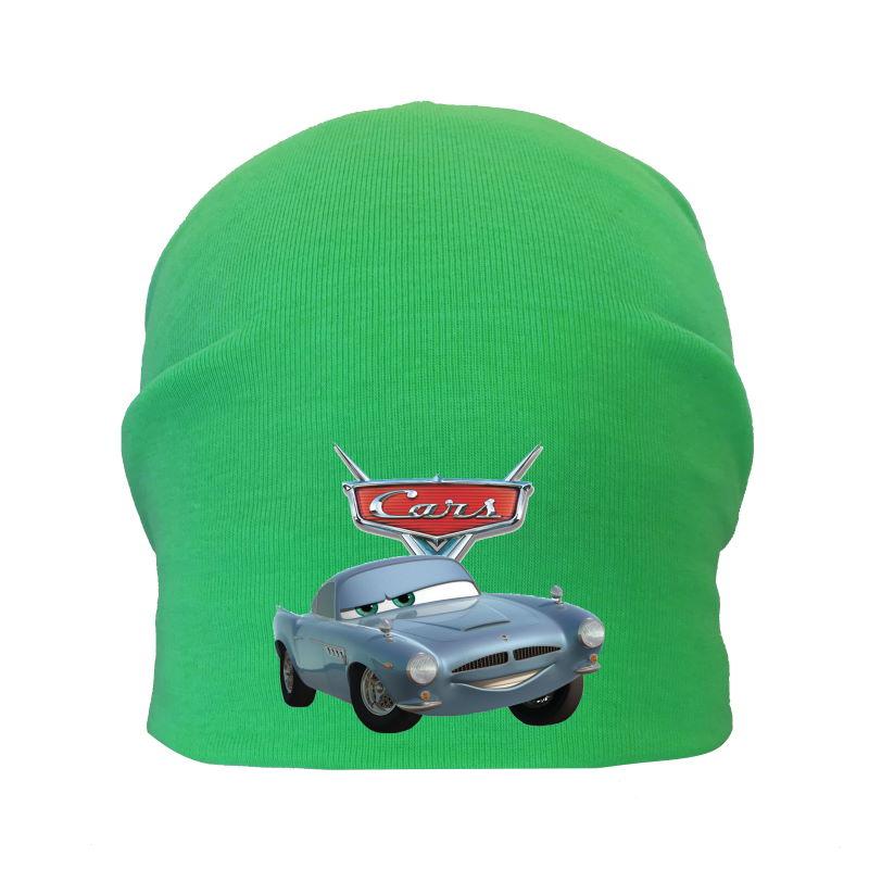 Шапка дитяча Тачки зелена (tachki - 0010) 54-56 см, фото 1