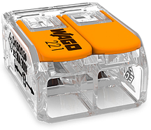 Клема WAGO 2 контактна, прозора 0.5 — 6 мм2 221-612