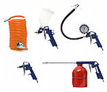 Набір пневмоінструментів для чистки 5 од Falon Tech набір пневмоінструменту для дому, фото 2