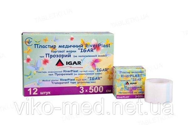 Пластырь медицинский RiverPlast IGAR 3х500 Прозрачный (полиэтиленовый ...