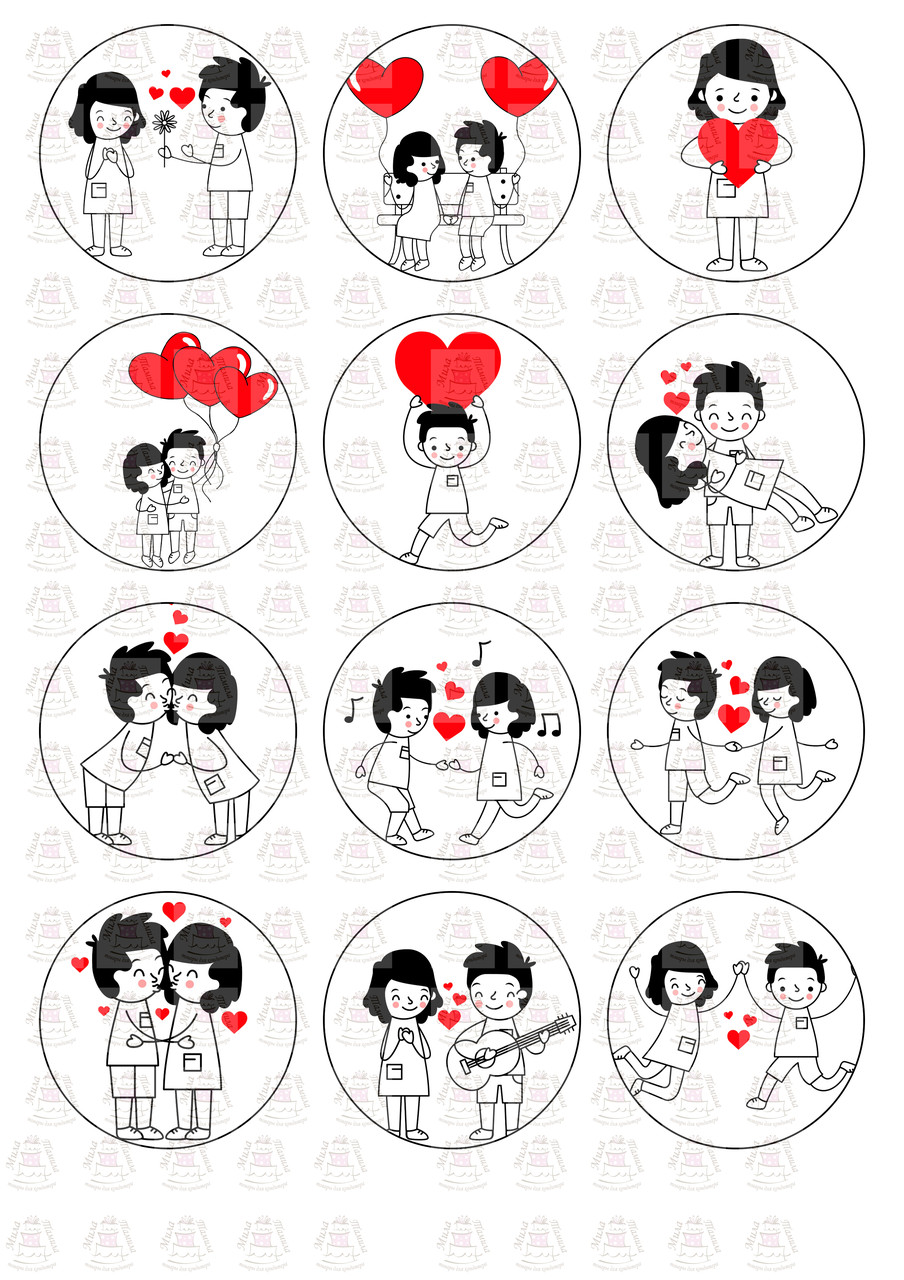 Вафельна картинка для тортів Любов це... 7