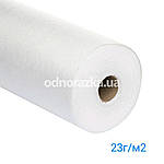 Одноразове простирадло в рулоні, спанбонд, 0.8х100м (23г/м2), ПРЕМІУМ, біле