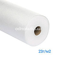Одноразове простирадло в рулоні, спанбонд, 0.8х100м (23г/м2), ПРЕМІУМ, біле