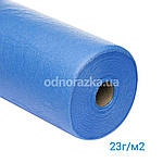 Одноразове простирадло в рулоні, спанбонд, 0.8х200м (23г/м2), ПРЕМІУМ, блакитне