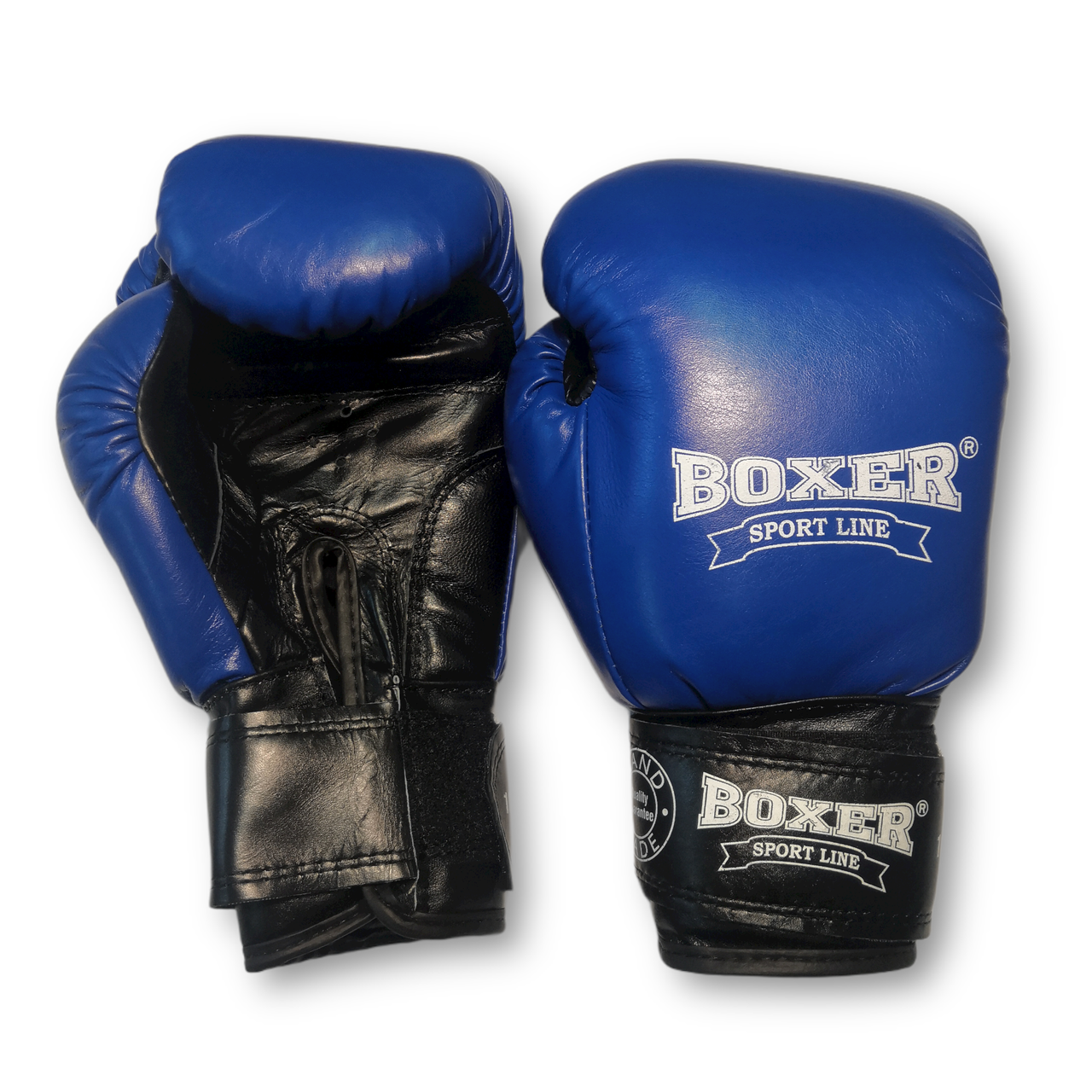 Боксерські рукавички BOXER 12 oz шкіра сині