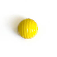 Волнистая 15мм (желтый) круглая, силиконовая бусина