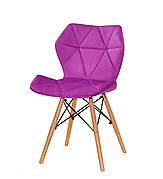 Стілець в скандинавському стилі GREG Onder Mebli оксамит, колір бузок B-1022