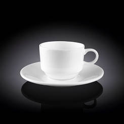 Чашка кавова з блюдцем WILMAX 140мл Колір білий 993039