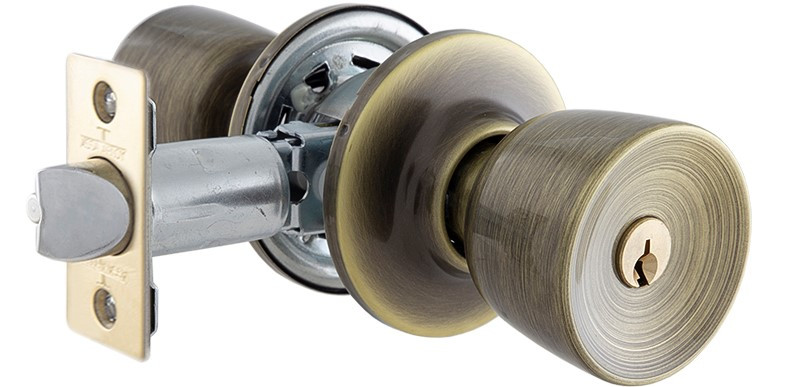 Замок врізний TESA KNOBSET 3500U0 3KEY з ручками TULIP антична бронза (Іспанія), фото 1