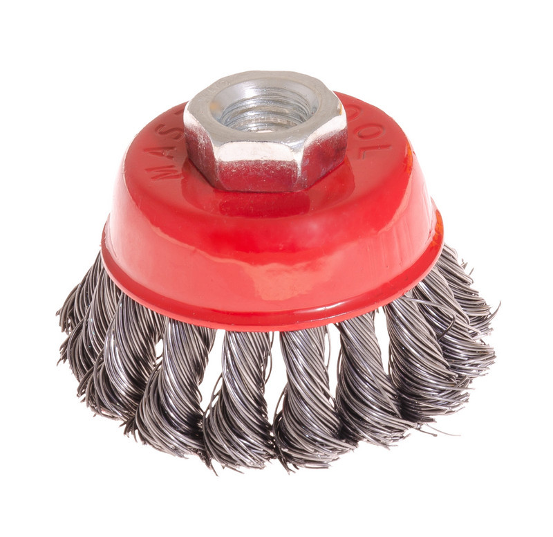 Щітка торцева з плетеного дроту D 65 М14 MASTERTOOL 19-7006