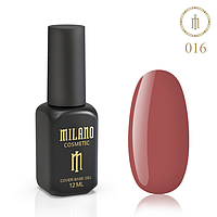 Цветная база для маникюра ногтей глянцевая Milano 8 мл № 16
