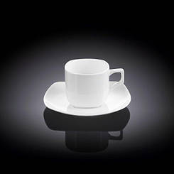 Чашка кавова з блюдцем WILMAX 90мл Колір білий 993041
