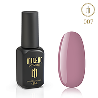 Цветная база для маникюра ногтей глянцевая Milano 12 мл № 07