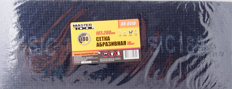 Сітка абразивна зерно 180 107*280 мм, 10 шт MASTERTOOL 08-0418