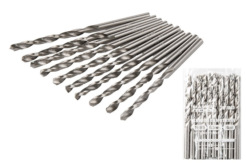 Свердло по металу Р6М5 6,5 мм біле MASTERTOOL 10-1065