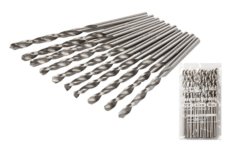 Свердло по металу Р6М5 3,2 мм біле MASTERTOOL 10-1032