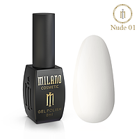 Гель лак для маникюра ногтей классический нюдовый оттенок Milano 8 мл Nude collection №B001 (красивый маникюр)