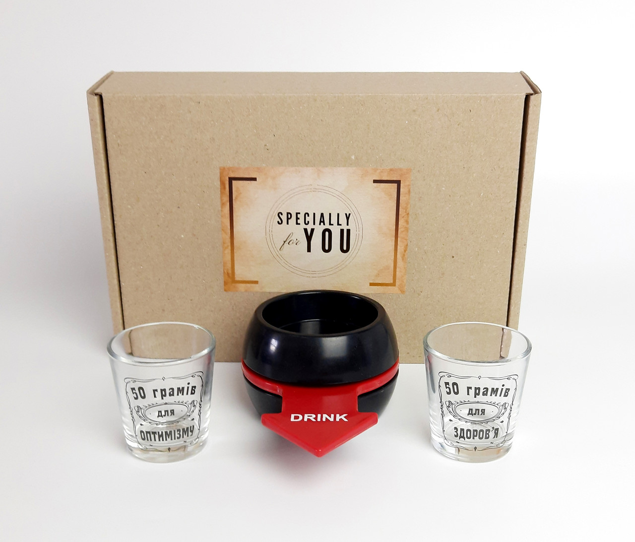 Гра для дорослих "Крути і пий за ..." (міні-версія): Рулетка і набір чарок - Подарунок чоловікові з гумором, фото 1