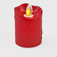 Свічка LED Живе полум'я світня 7х5см (червона) 4198349