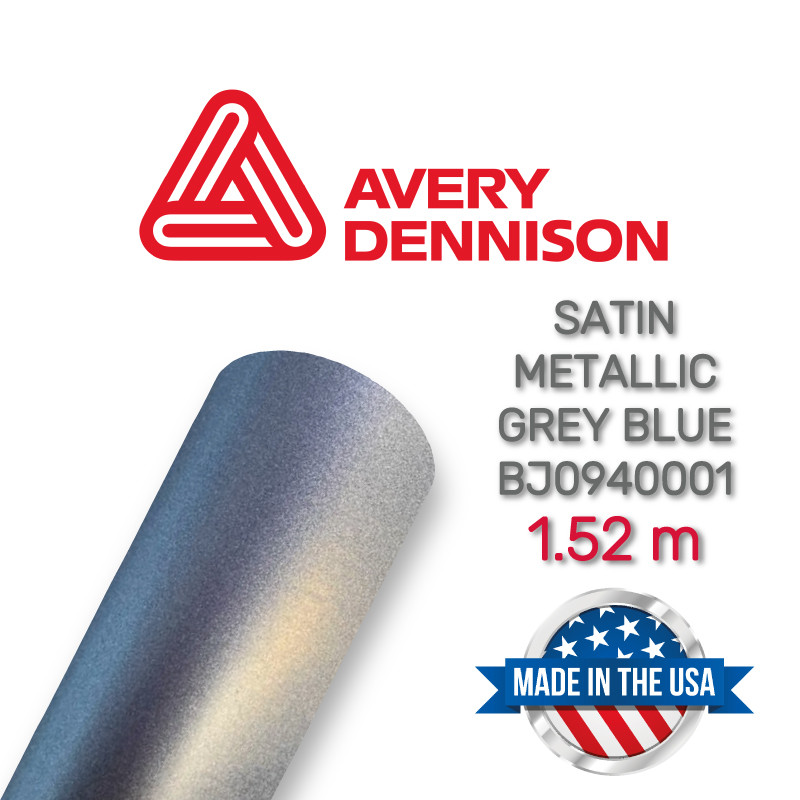 Avery Satin Metallic Grey Blue BJ0940001