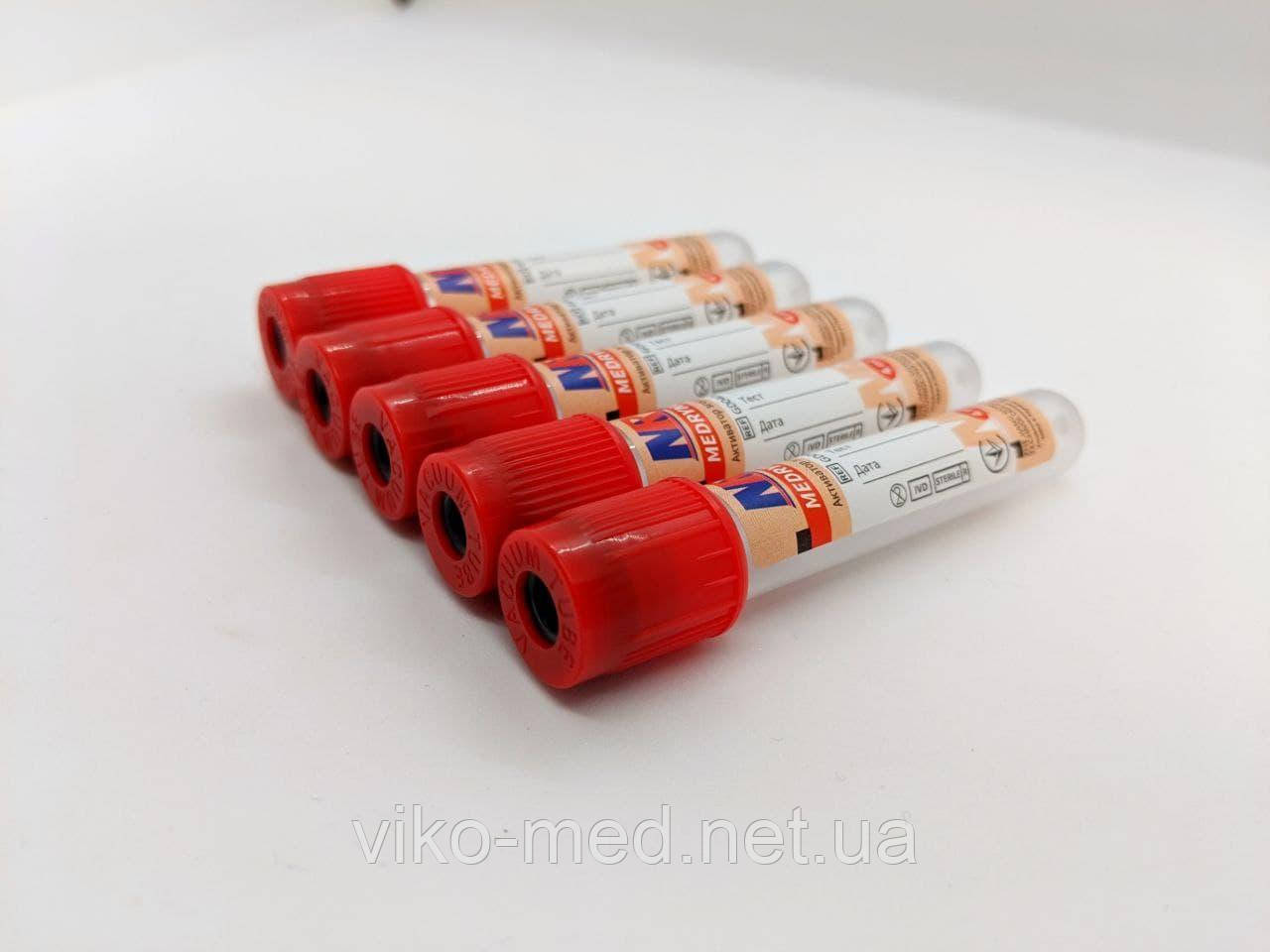 Пробирка вакуумная для забора крови MEDRYNOK, 4 мл, 13х75 мм, с ...