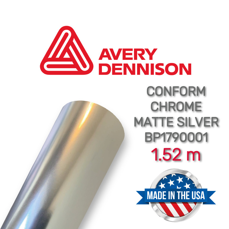 Avery Conform Chrome Matte Silver BP1790001 - Хромована матова срібляста плівка 1.22 м