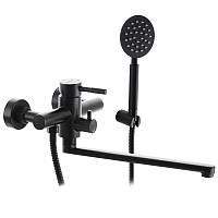 Змішувач для ванної універсальний із нержавіючої сталі INOX-SUS-304 Mixxus SUS-006 (EURO) Чорний black