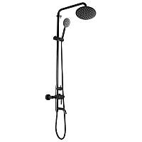 Душова колона із змішувачем Mixxus SUS-009-J чорний (з нерж. сталі) (MI2808)