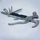 [ОПТ] Інструмент мультитул tac tool 18 in 1, Туристичний багатофункціональний інструмент молоток-цвяхотяг, фото 6
