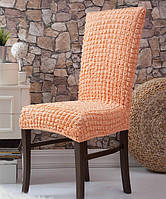 Чохли для меблів Milano стільці жатка без оборки 6 шт. Персиковий