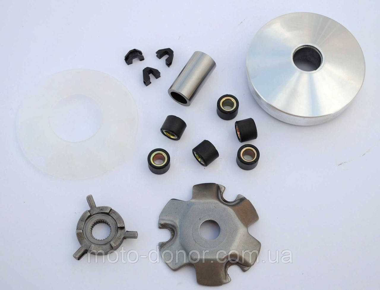 Варіатор передній 4T GY6 50 "DONGXIN" (палець, крильчатка, шайба), фото 1