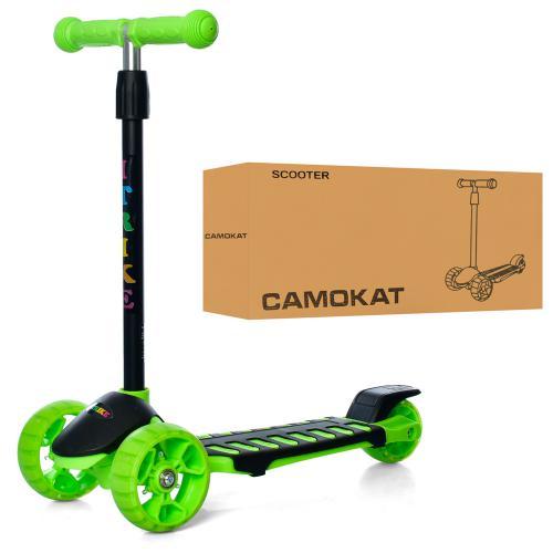 Дитячий триколісний самокат maxi JR 3-060-34-GR, зеленого кольору