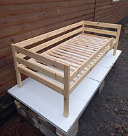 Кровать односпальная деревянная для Детей с бортиком 80х160см Дерево